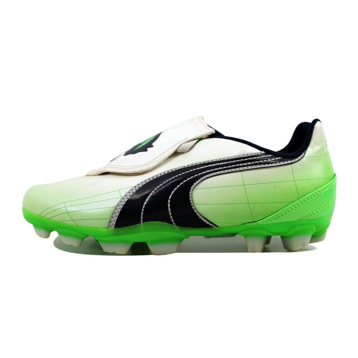 Puma V4 11 FG Vapor Grey/Green-Midnight Navy 102356-01 Womens Image 2