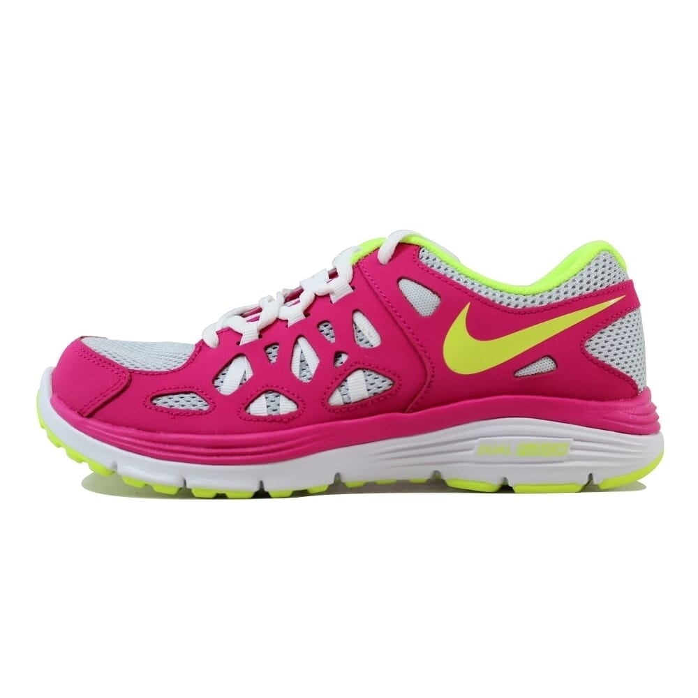 Nike Dual Fusion Run 2 Pure Platinum/Volt Ice-Vivid Pink 599793-005 Grade-School Image 2