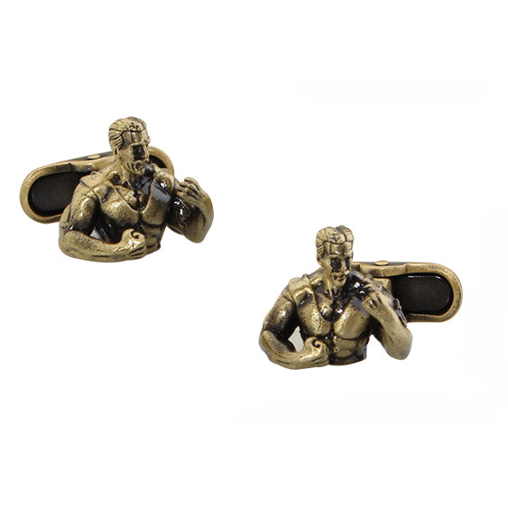 Heavy Weight Champion Cufflinks Brass Finish Boxing Cuff Links Comes with Gift Box Image 1
