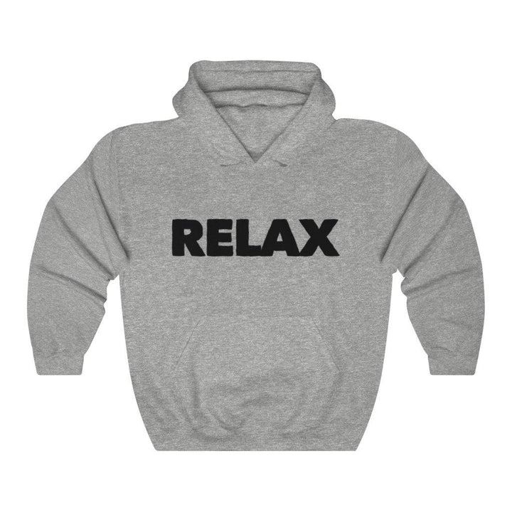 Relax Hoodie Unisex Heavy Blend Hooded Sweatshirt Word Hoodie Yellow White Gray and Red Image 4