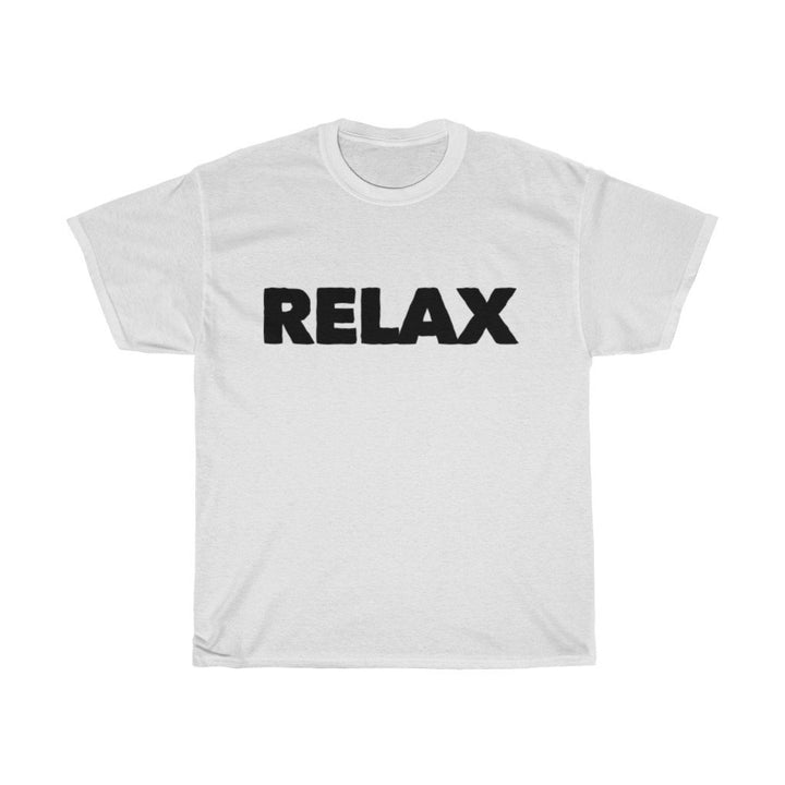 Relax Tee Shirt Unisex Heavy Cotton Tee T Shirt funny shirts Gray White Orange Yellow Blue Red Word Shirt Image 3