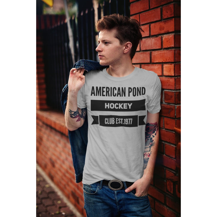 Hockey T Shirt American Pond Hockey Club Unisex Jersey Short Sleeve Tee Hockey Team Player Goalie Image 1