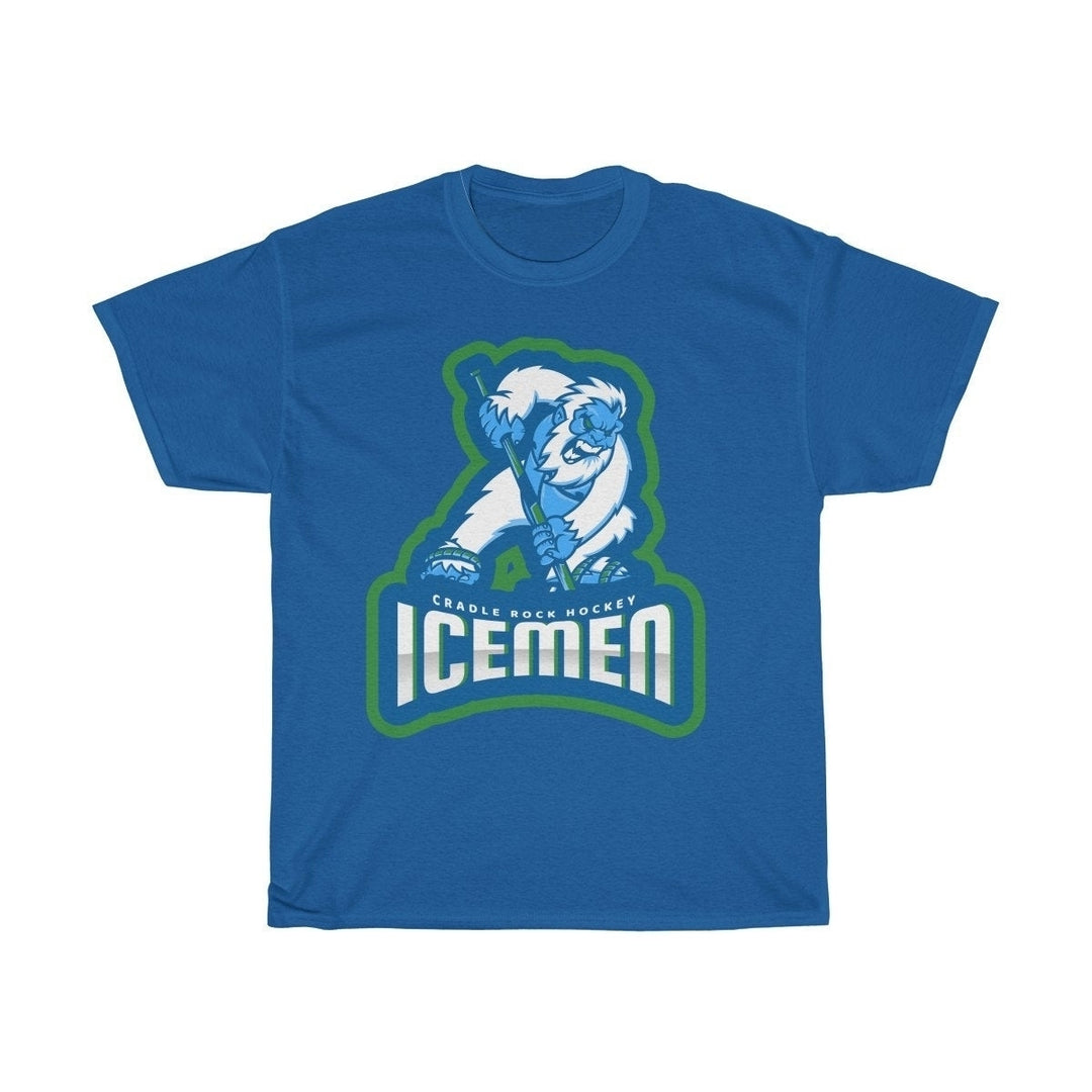 Hockey T Shirt Cradle Rock Icemen Hockey Team Player Unisex Heavy Cotton Tee Image 3