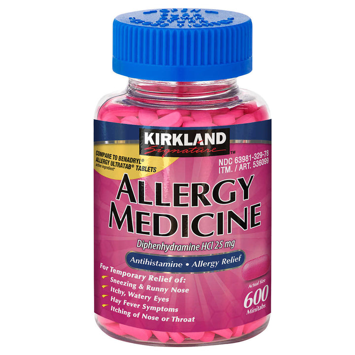 Kirkland Signature Allergy Medicine 25 mg. 600 Minitabs Image 1