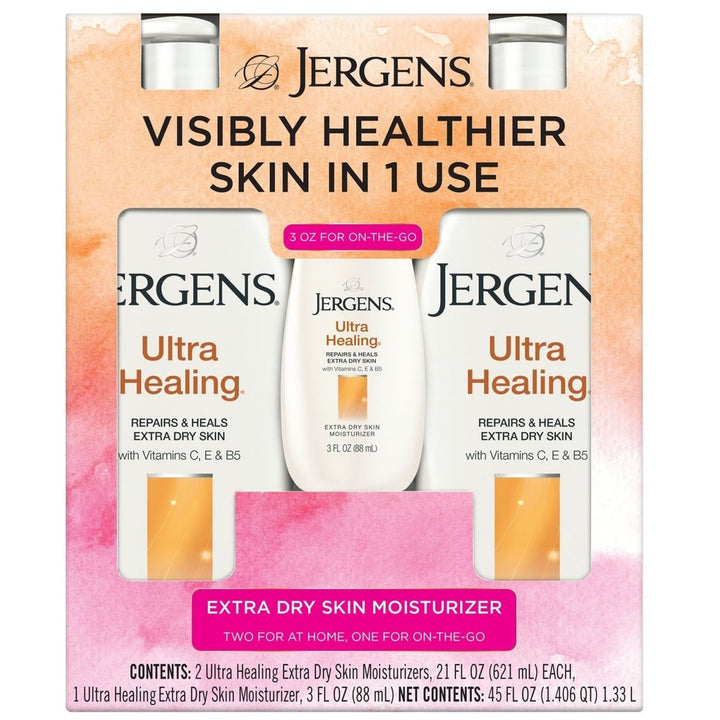 Jergens Ultra Healing Extra Dry Skin Moisturizers (2 - 21 fl. oz. and 1 - 3 oz.) Image 1