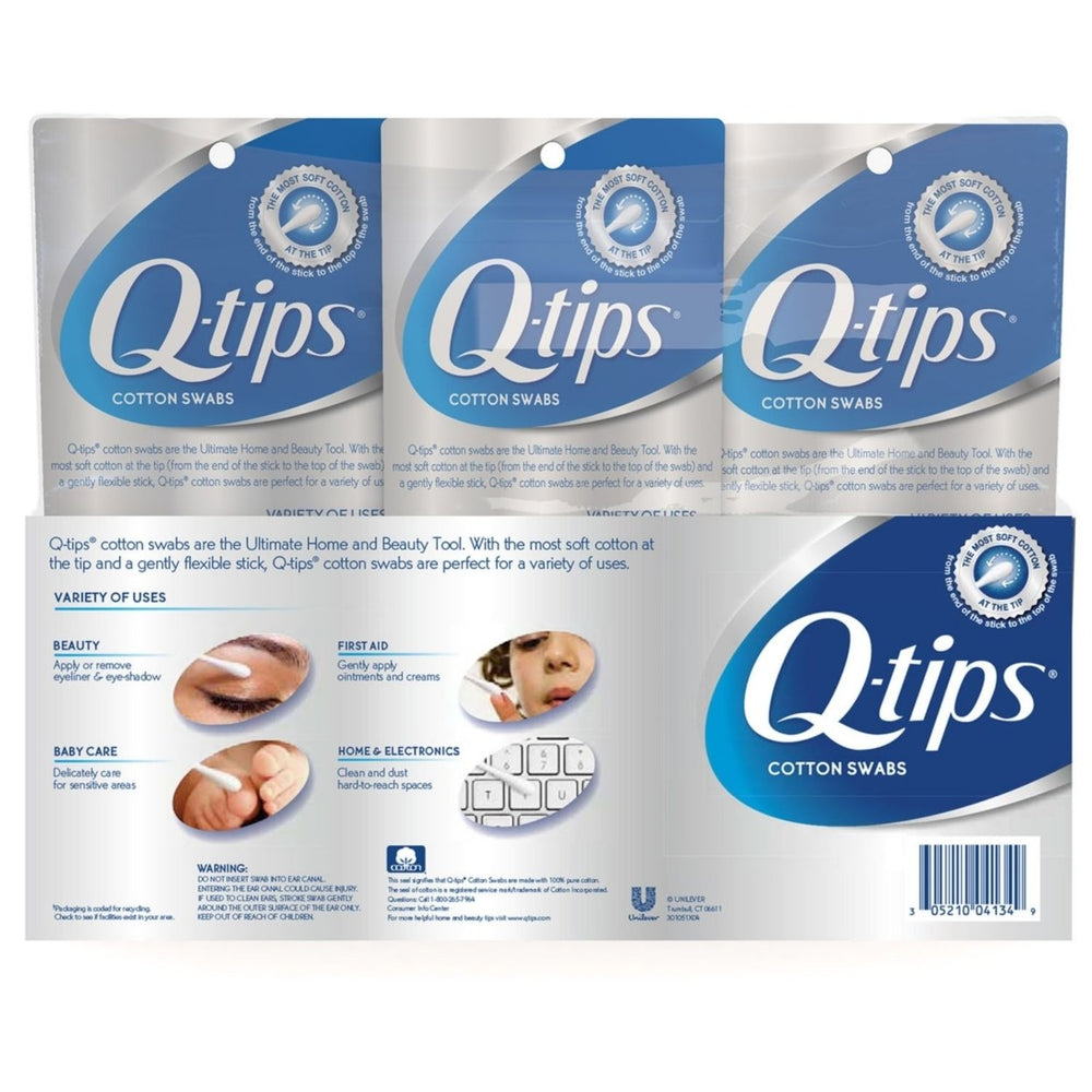 Q-tips Cotton Swabs (625 Count 2 Pack; 500 Count 1 Pack) Image 2