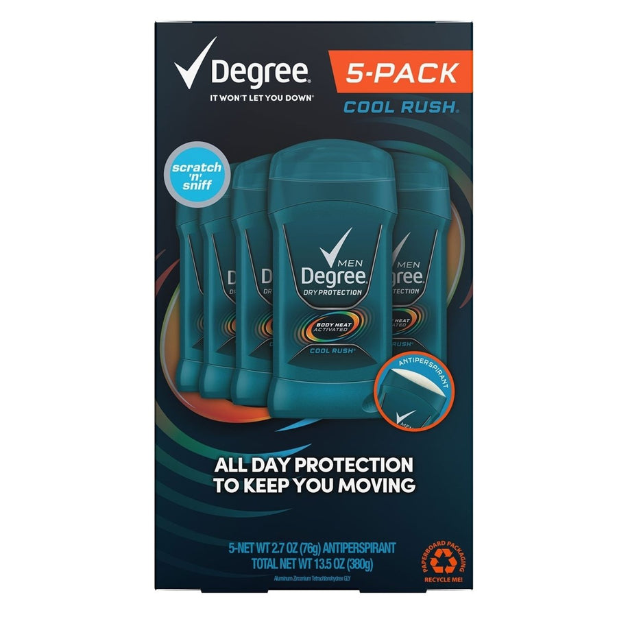 Degree Men Dry Protection Anti-Perspirant Cool Rush (2.7 Ounce 5 Pack) Image 1