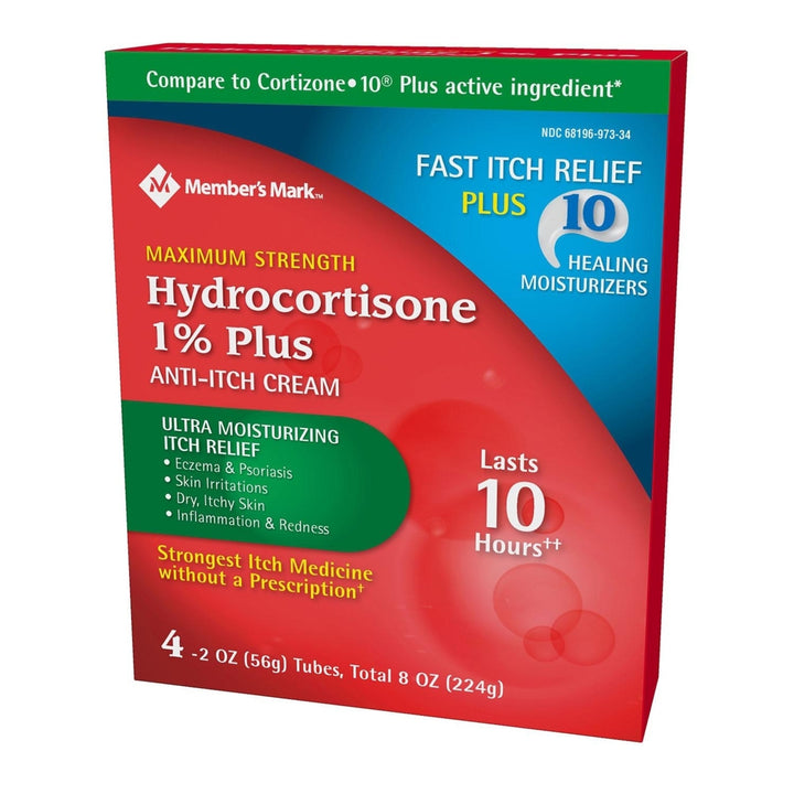 Members Mark Hydrocortisone 1% Cream Plus 10 Moisturizers (4 x 2 Ounce) Image 4