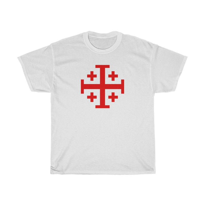 Knights Templar T-Shirt Jerusalem Cross T Shirt Crusaders Cross Tee Shirt Five Fold Cross T-Shirt Four Color Choices Image 2