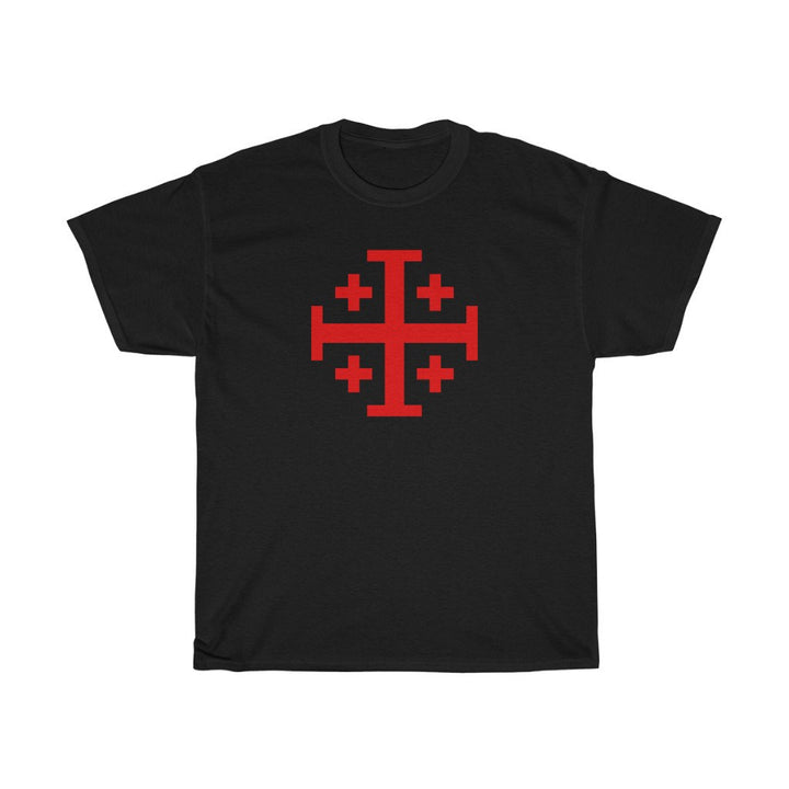 Knights Templar T-Shirt Jerusalem Cross T Shirt Crusaders Cross Tee Shirt Five Fold Cross T-Shirt Four Color Choices Image 3