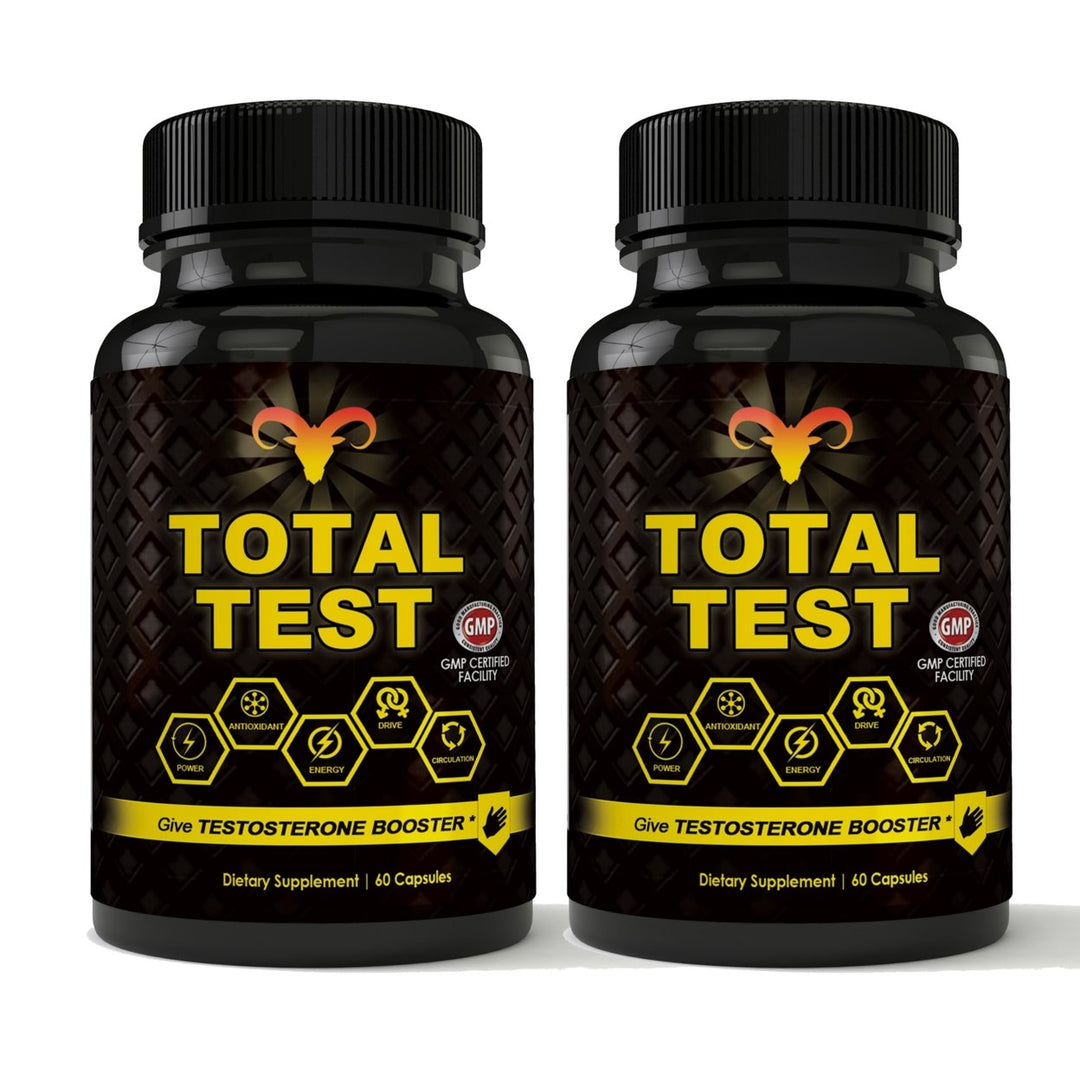 Total Test Testosterone Booster 60 Capsules 1500mg USA Made Energy Libido Increase Image 4