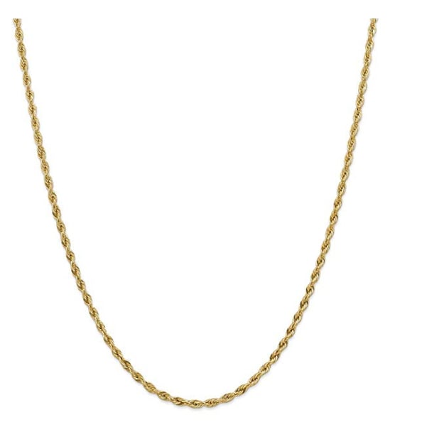 Gold Filled High Polish Finsh .925 Sterling Silver 2.5MM Diamond-Cut Rope Chain Image 1