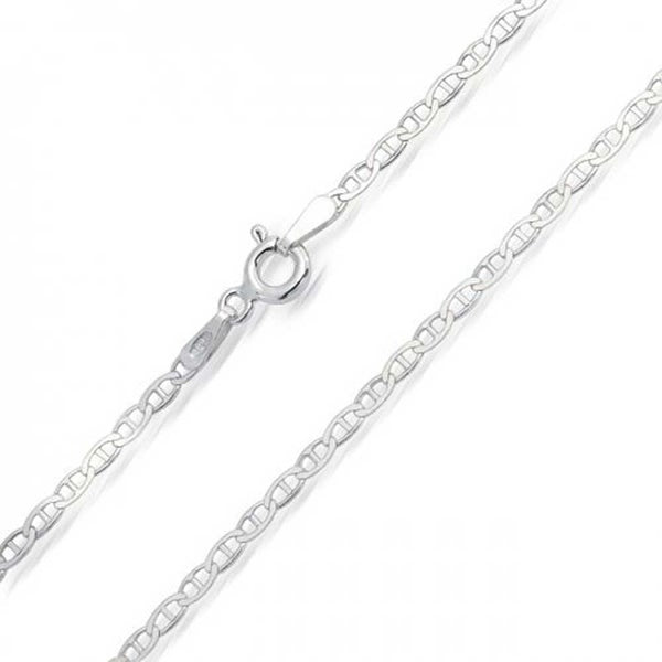 Flat Mariner Anchor Link .925 Sterling Silver Chain Image 2