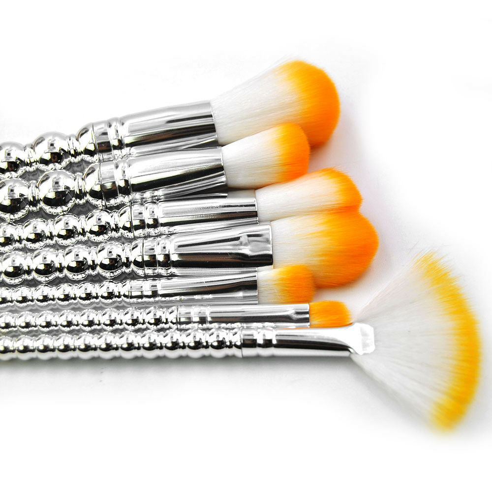 Foundation Makeup Powder Cosmetic Lip Brushes Blush Brush Set of 7 Pcs Image 3