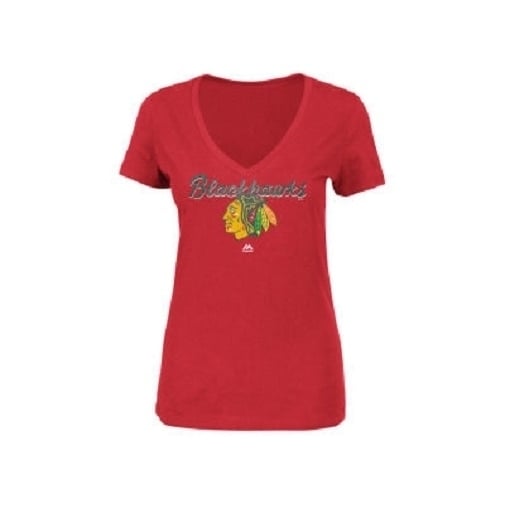 Chicago Blackhawks NHL Majestic V-Neck Top Image 1