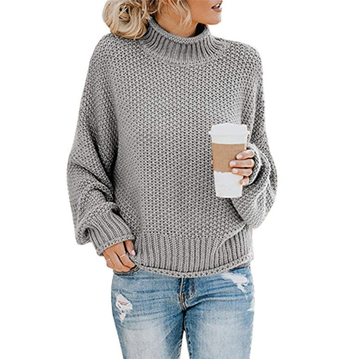 Womens Thick Line Turtleneck Sweater Image 1