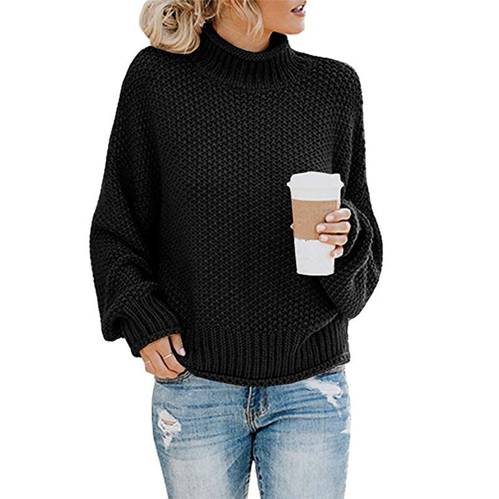 Womens Thick Line Turtleneck Sweater Image 3