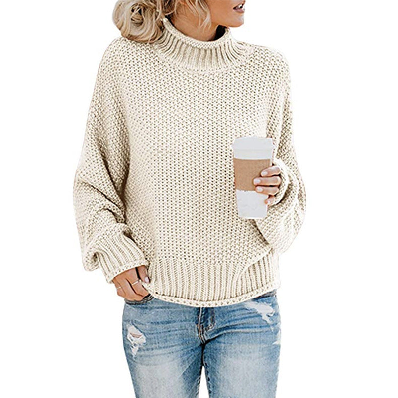 Womens Thick Line Turtleneck Sweater Image 4