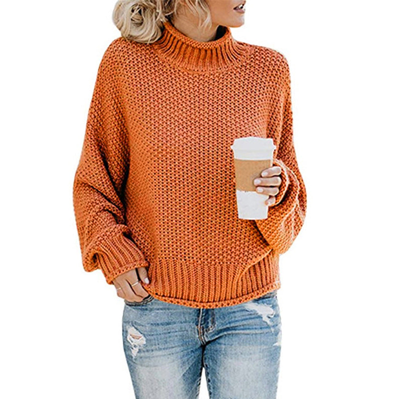 Womens Thick Line Turtleneck Sweater Image 1