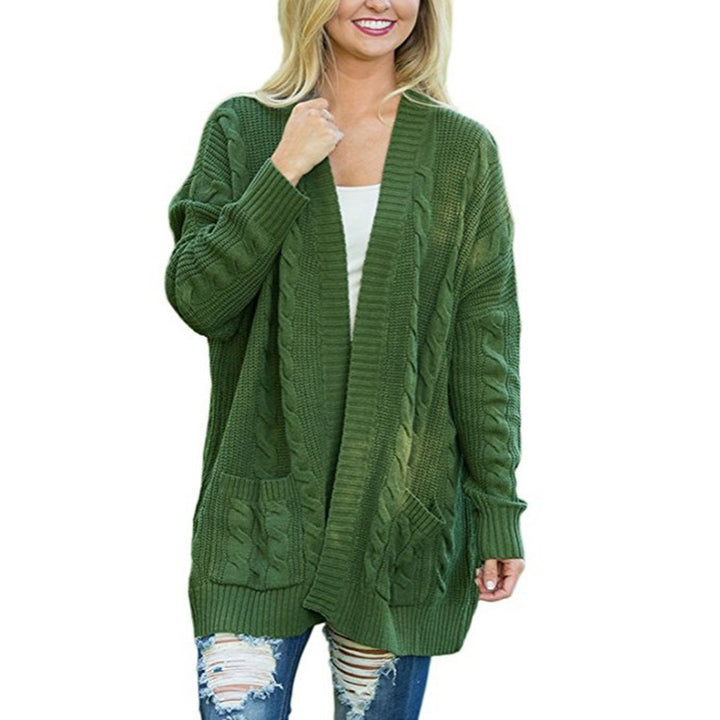 Womens Plus Size Knit Cardigan Image 1