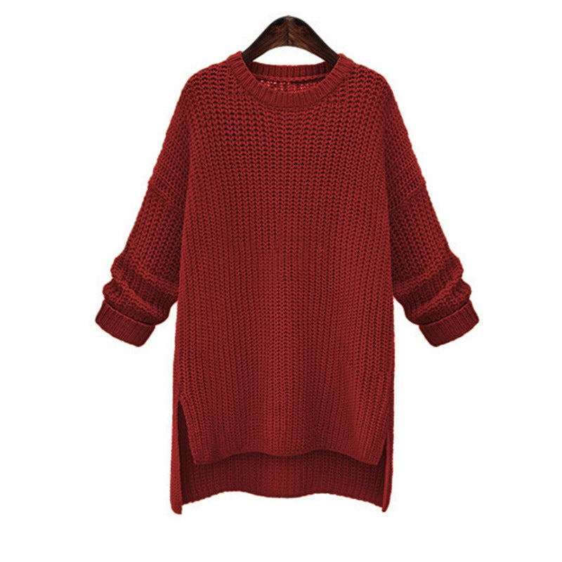 Womens Midi Split Sweater Coat Image 1