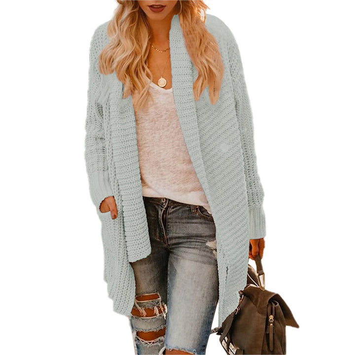 Womens Irregular Lapel Sweater Cardigan Image 3