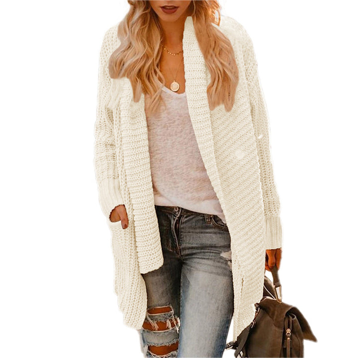 Womens Irregular Lapel Sweater Cardigan Image 4