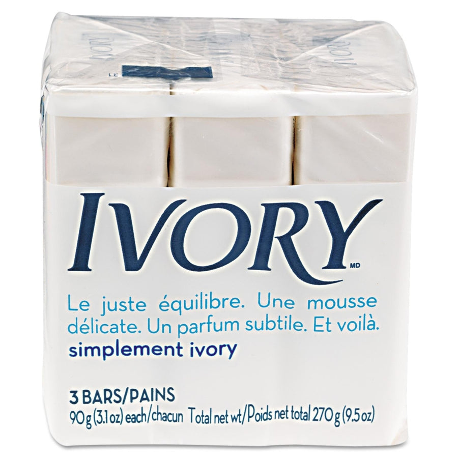Ivory - Individually Wrapped Bath Soap White 3.1oz Bar 3 Count Image 1