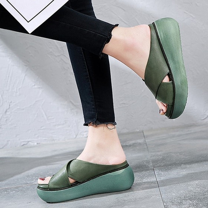 Plus Size Slippers Womens Retro Shoes Image 3