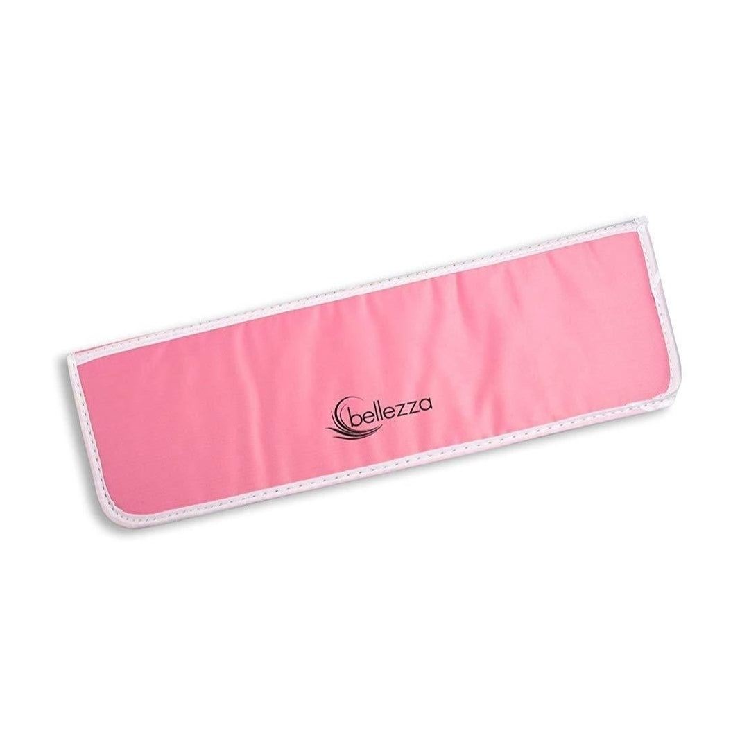 Bellezza Heat Mat Pink 10x12 Inch Aluminum Vinyl for Curling Irons and Straighteners Image 1