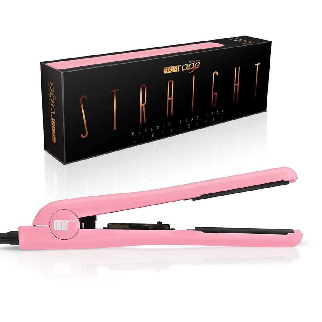 Hair Rage 1.25" Ceramic Flat Iron with Tourmaline Plates Multiple Colors Image 3