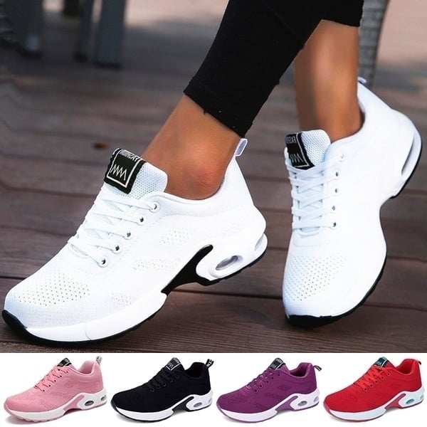 Womens Fashion Sports Running Shoes Breathable Comfortable Image 1