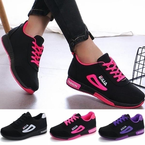 Womens Trainer Shoes Breathable Casual Sneakers Mesh Image 1