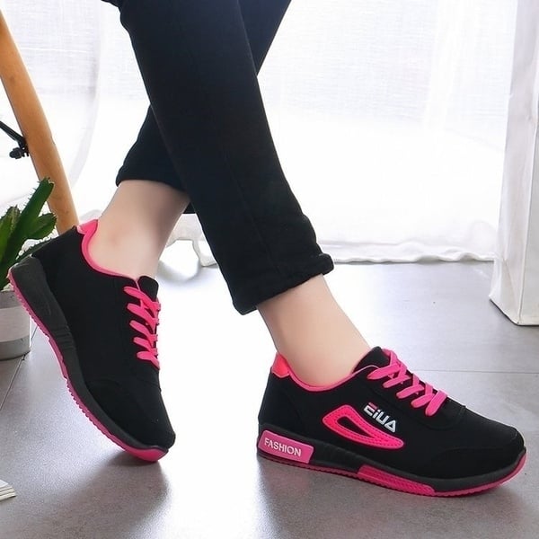 Womens Trainer Shoes Breathable Casual Sneakers Mesh Image 1