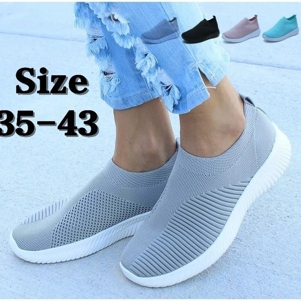 Women Trainers Knit Sport Shoes Image 1