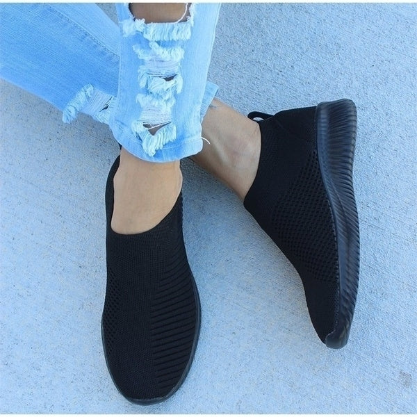 Women Trainers Knit Sport Shoes Image 2