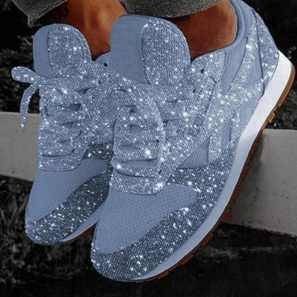 Women Muffin Rhinestone Crystal Platform Sneakers Image 3