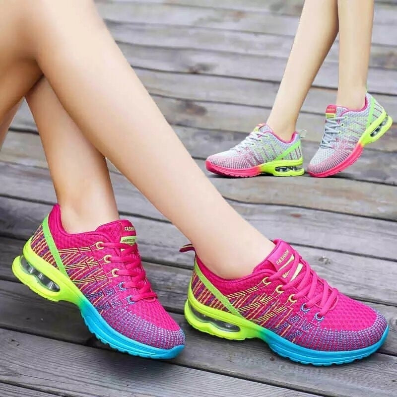 Womens Fashion Breathable Comfortable Running Sport Shoes Image 1