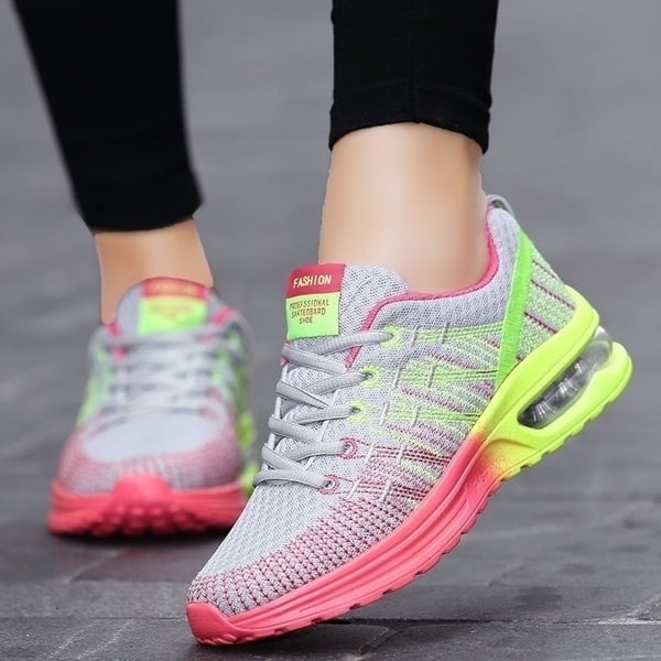 Womens Fashion Breathable Comfortable Running Sport Shoes Image 2