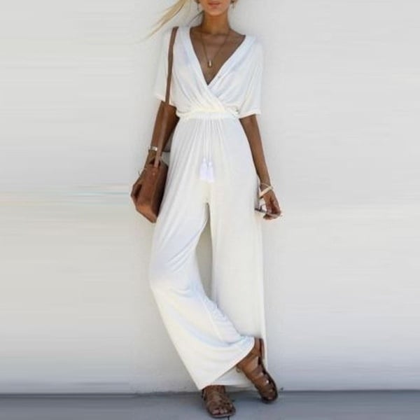 Womens Casual Sleeveless Romper Jumpsuit Club Bodysuit Long Pants Beachwear Image 1