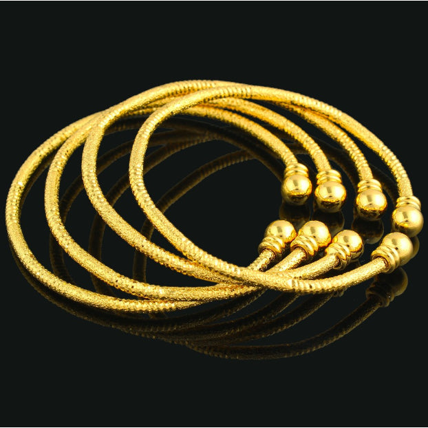 18k Yellow Gold Filled High Polish Finsh COCO Head Bangles Image 1