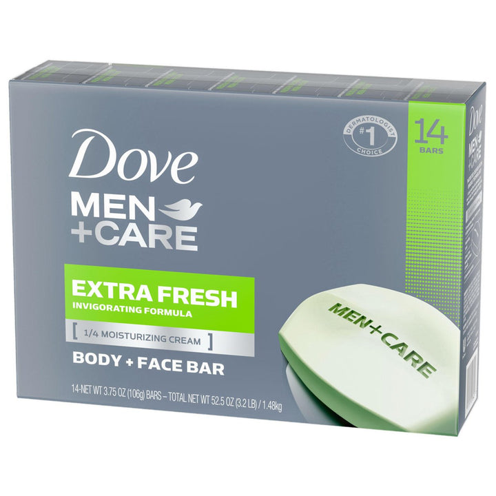 Dove Men+Care Body and Face Bar Extra Fresh 3.75 Ounce (14 Count) Image 3