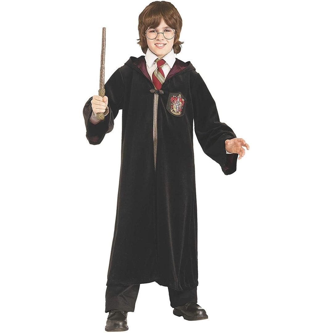 Harry Potter Hooded Velvet Cloak Robe Kids size M 8 10 Premium Licensed Costume Rubies Image 1