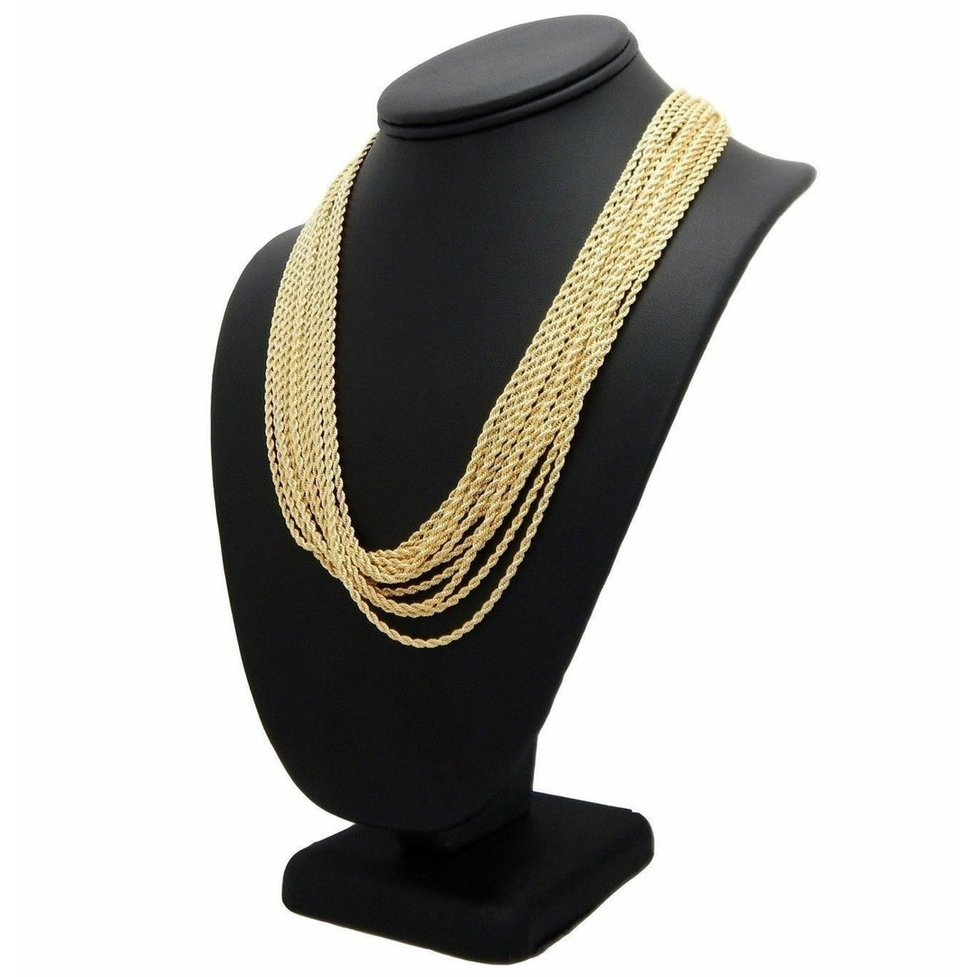 12 Piece Italy Rope Chain Necklace 2mm 24" inch 14k Gold Filled High Polish Finsh Wholesale Lots Image 2