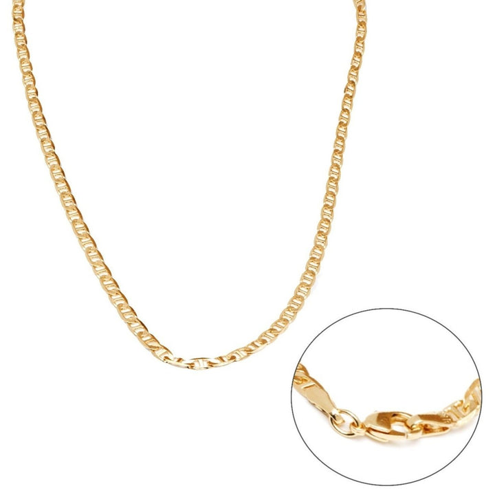 18K Gold Filled  Gold 24" Mariner Link Chain Necklace Image 1