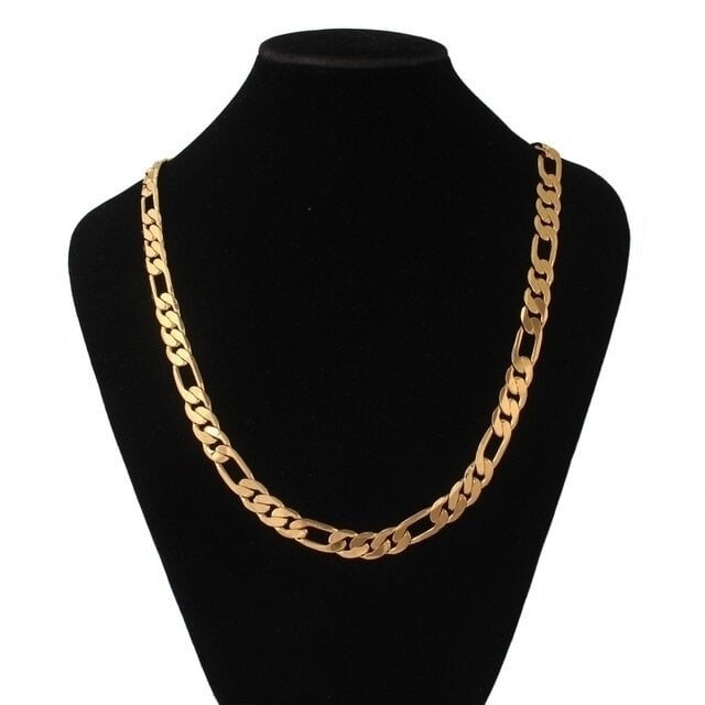 18k Gold Filled Thick Figaro Link Chain Image 1
