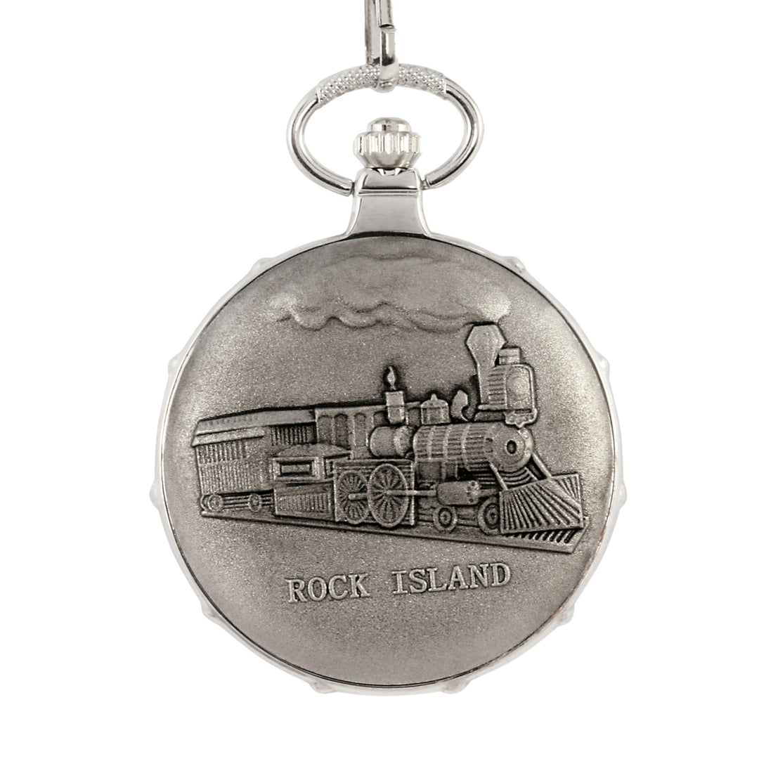 JFK Half Dollar Silvertone Train Coin Pocket Watch Image 4