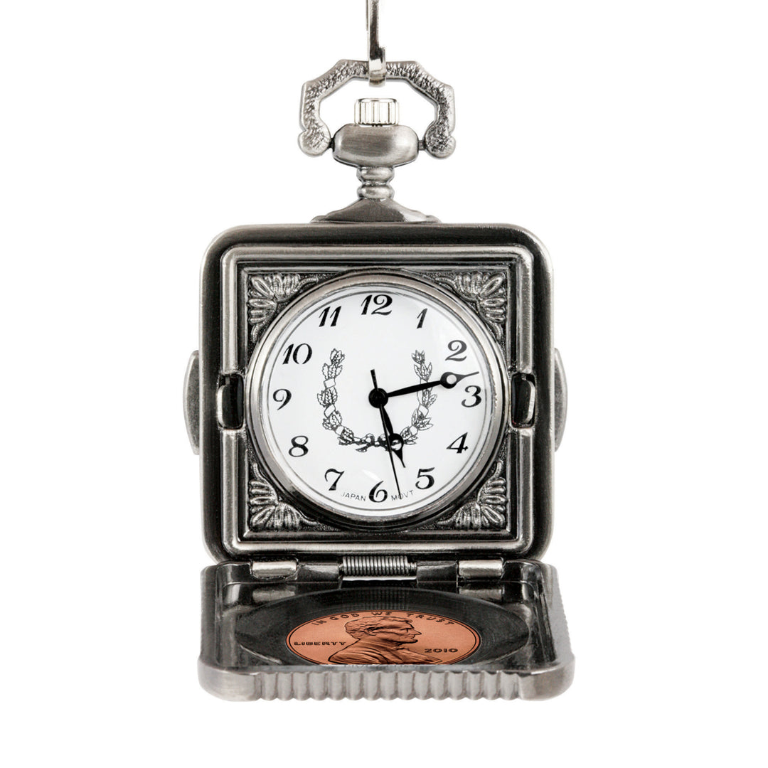 Lincoln Union Shield Penny Coin Pocket Watch Image 2