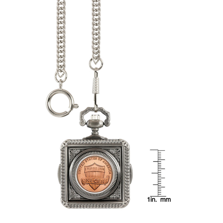 Lincoln Union Shield Penny Coin Pocket Watch Image 4