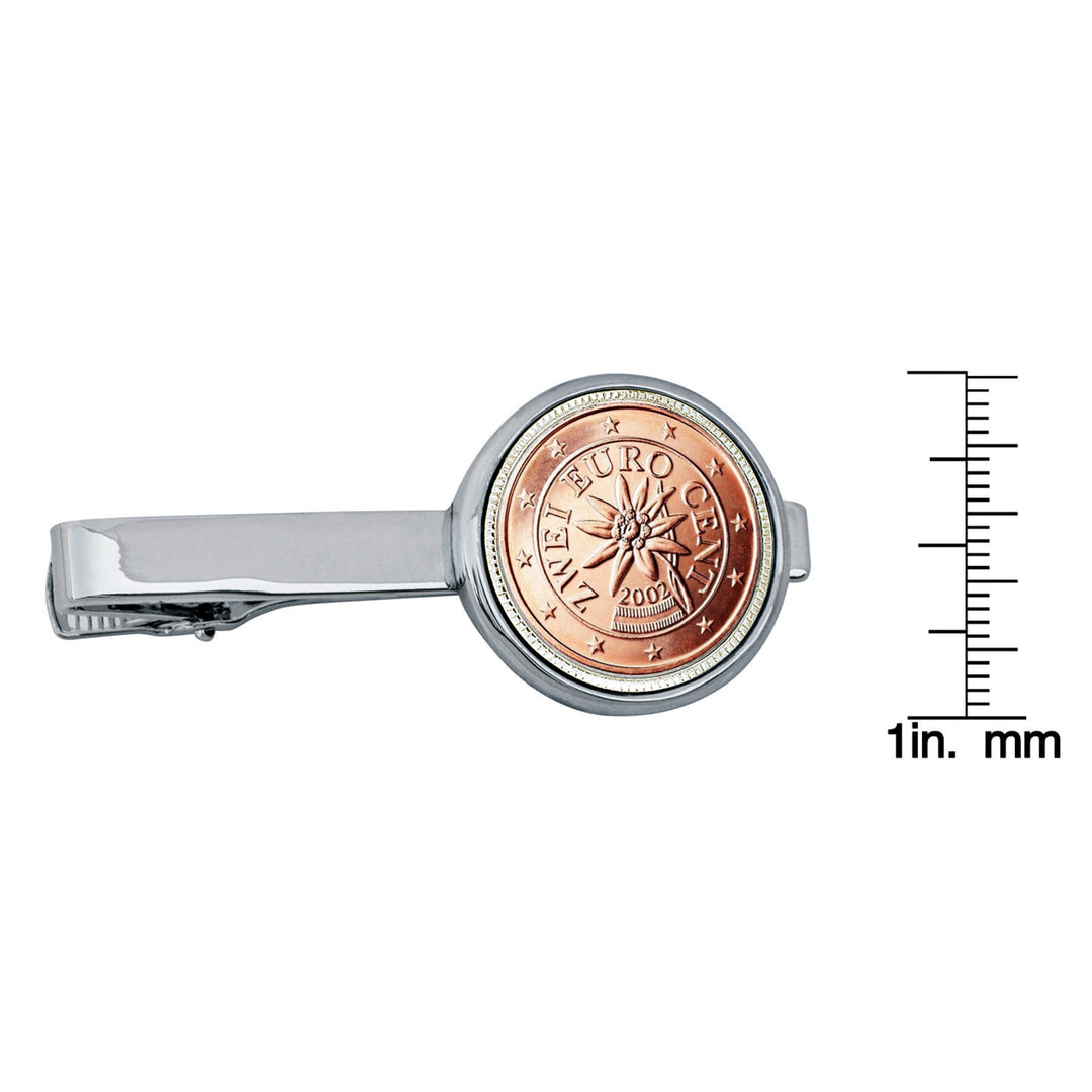 Austrian 2 Euro Bar Coin Tie Clip Image 2